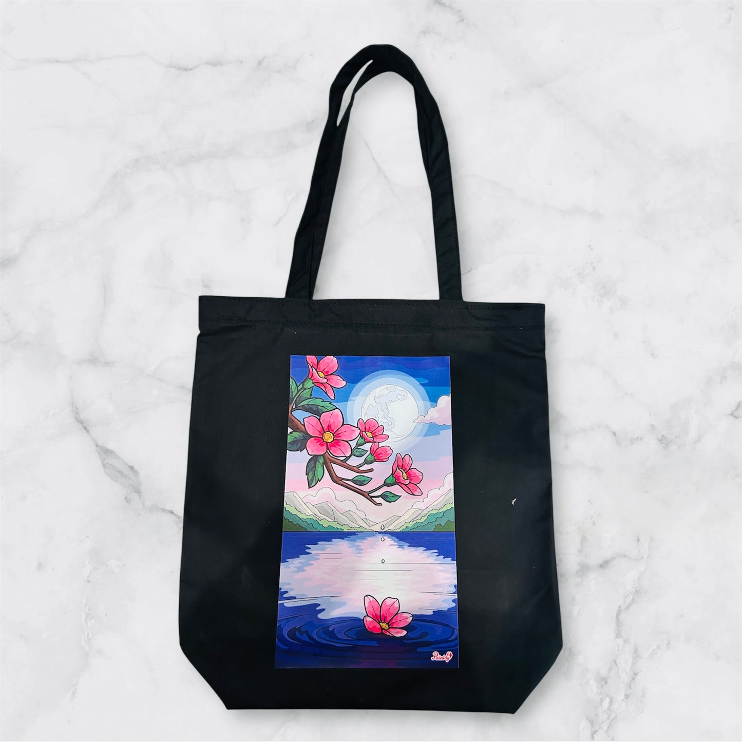 Zipper Cotton Tote Bag