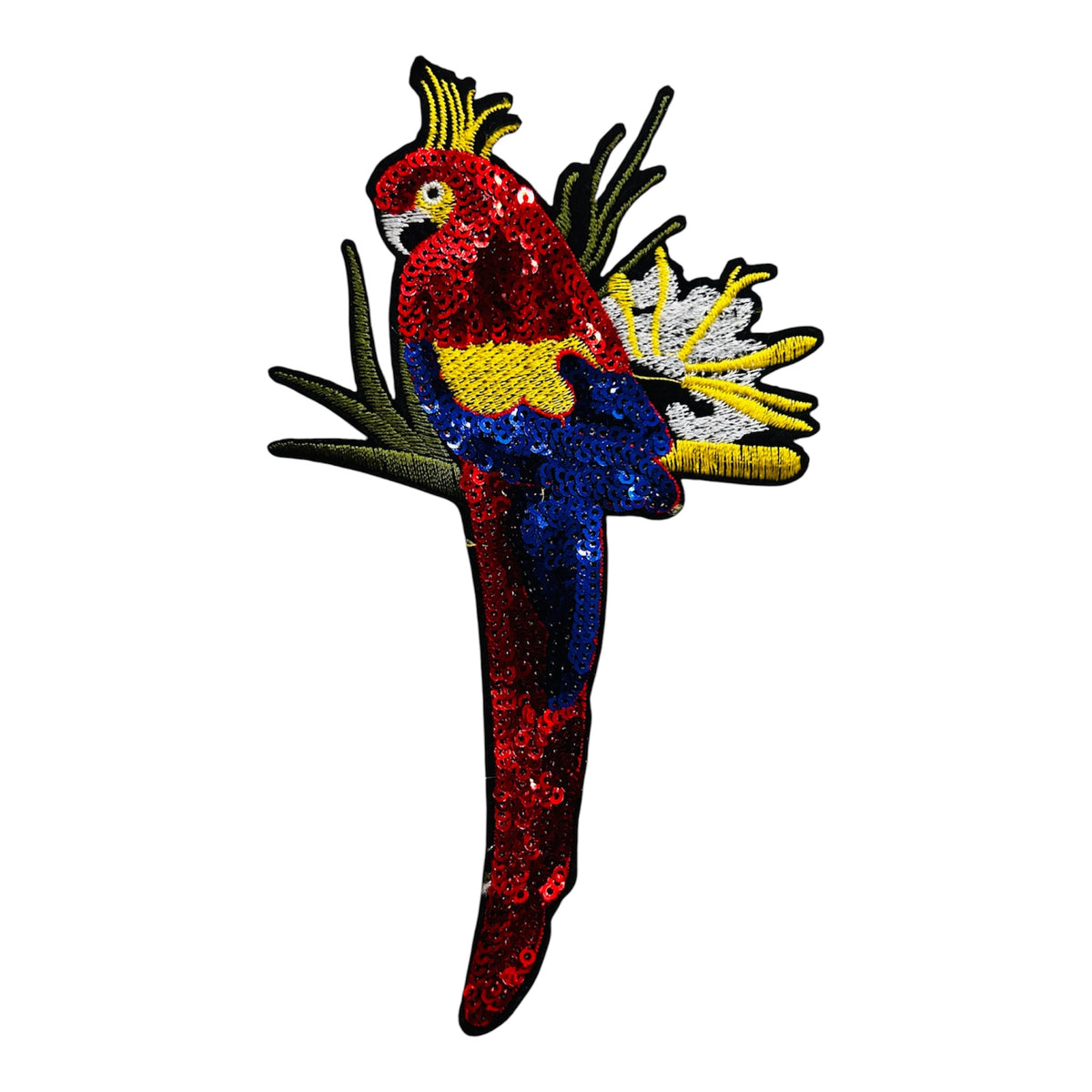 Sequenced Iron On Parrot Patch