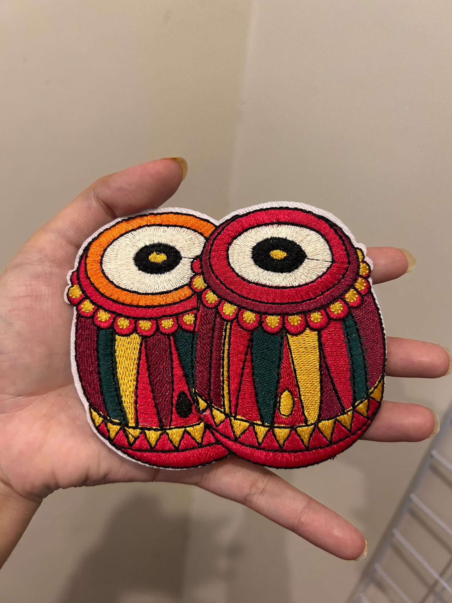 Embroided Iron On Drum Patch