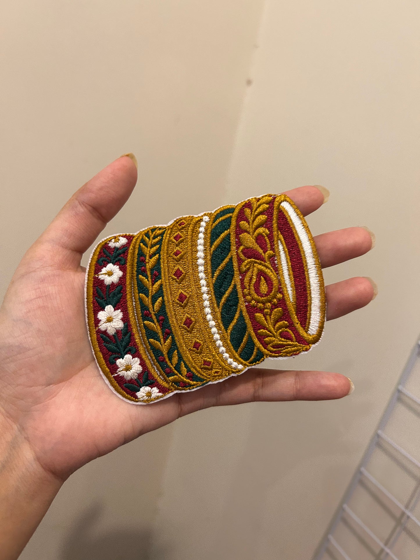 Embroided Iron On Bangles Patch