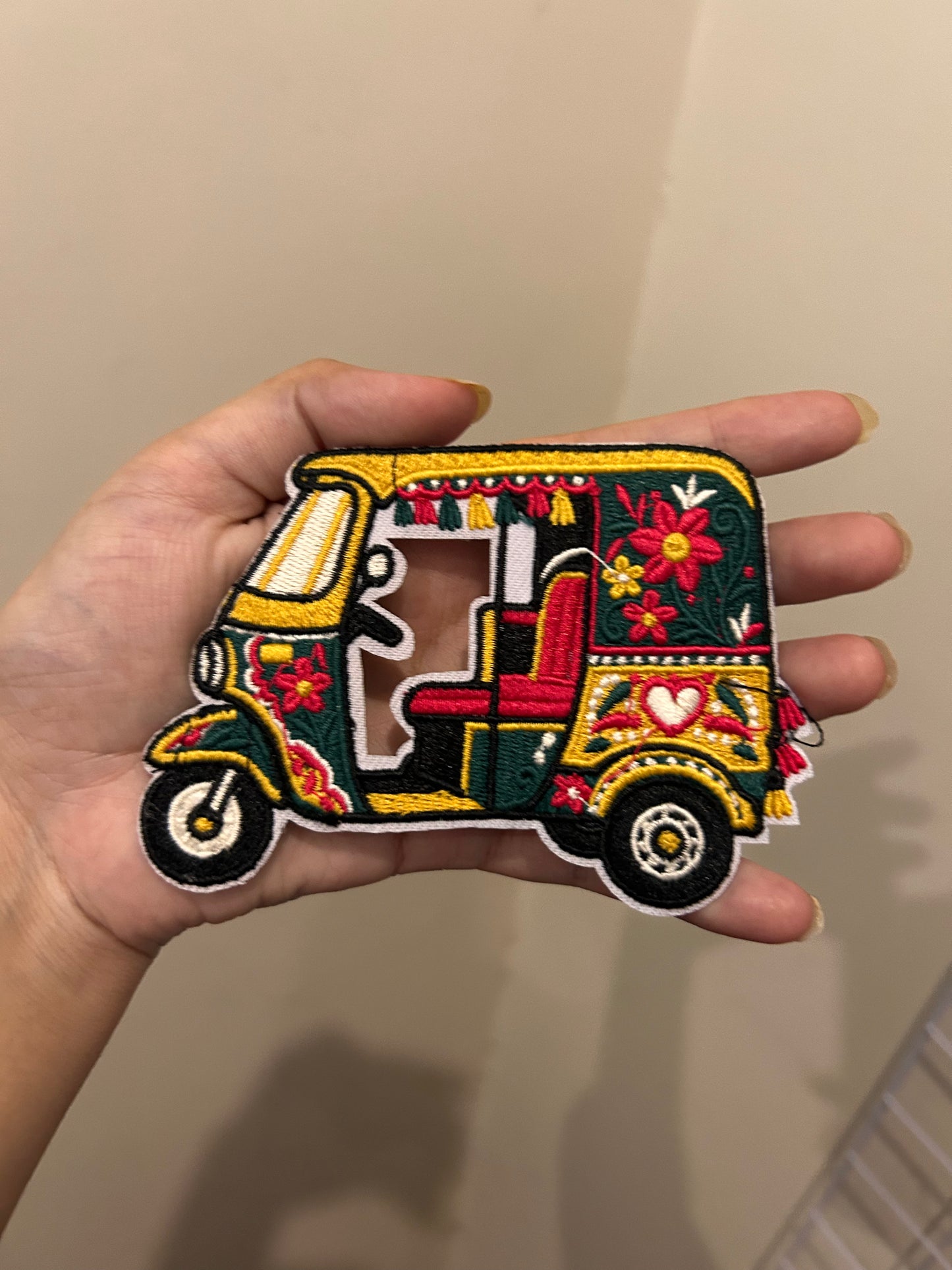 Embroided Iron On Rikshaw Patch