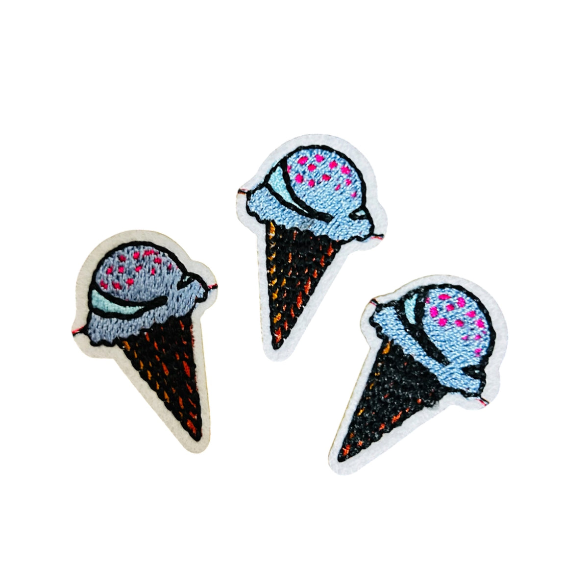 Embroided Ice Cream Patch (Pack of 3)