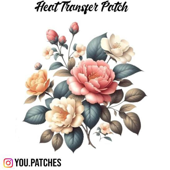 Heat Transfer Flower Bail Patch