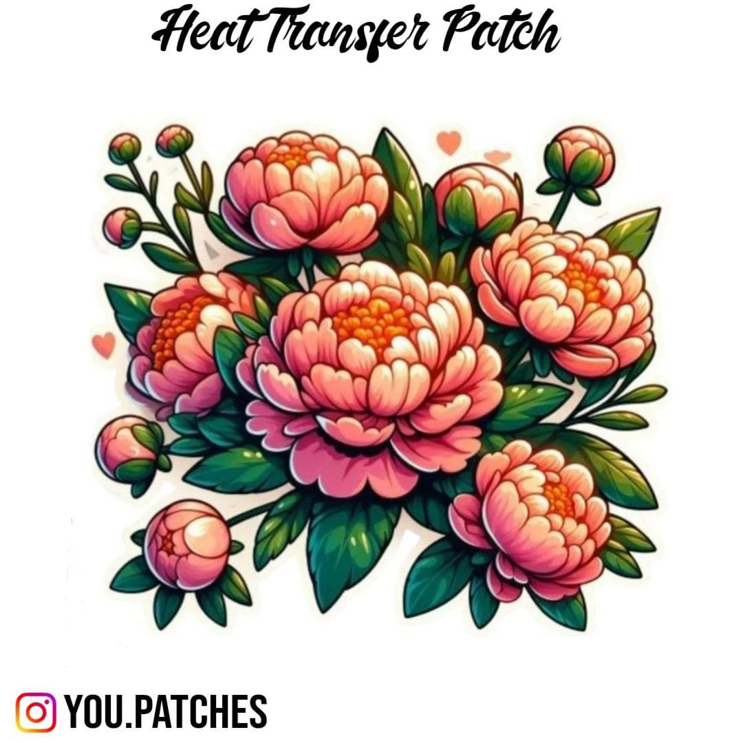 Heat Transfer Flower Bail Patch