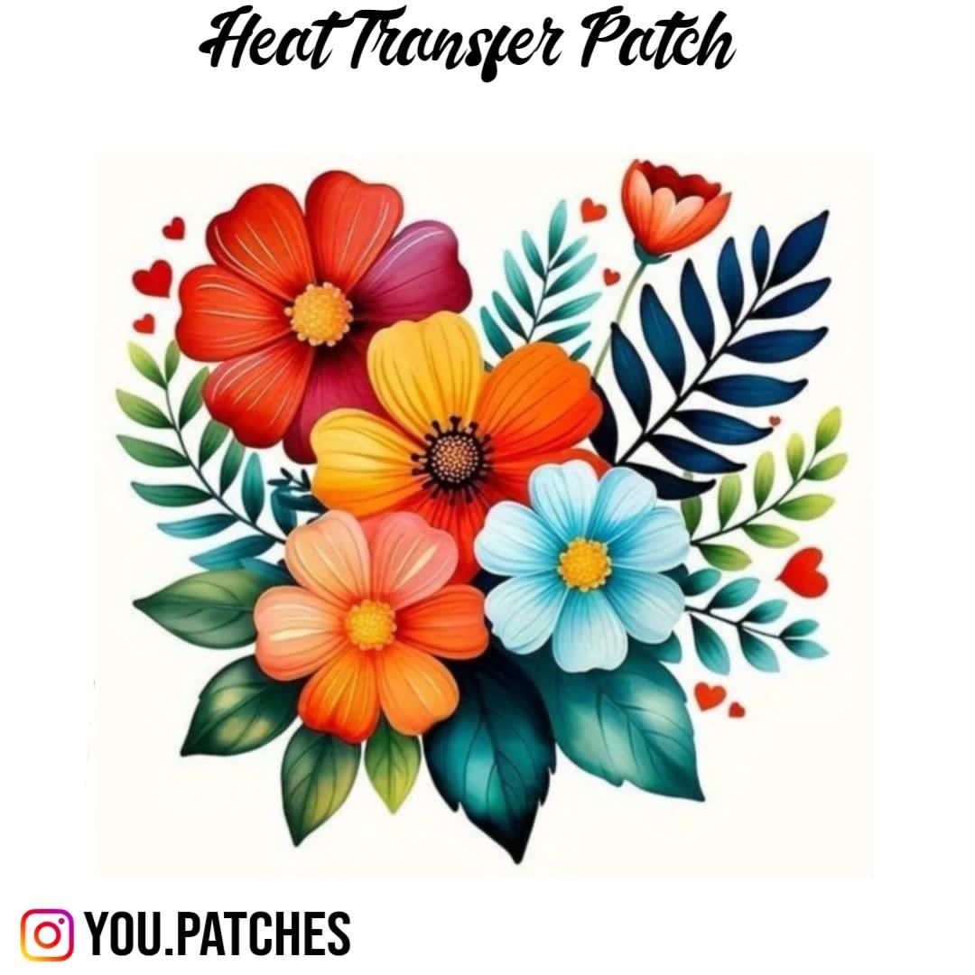 Heat Transfer Flower Bail Patch
