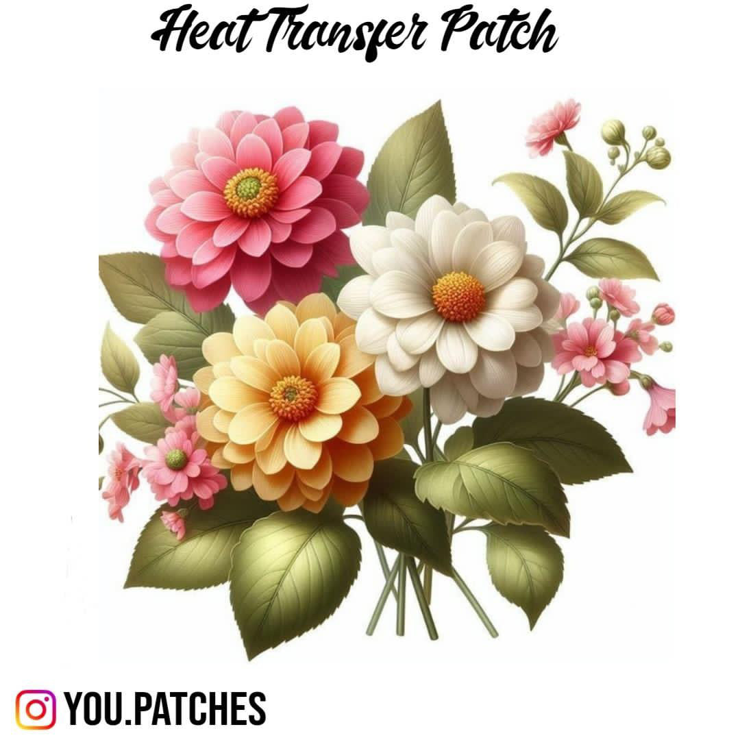 Heat Transfer Flower Bail Patch