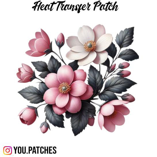 Heat Transfer Flower Bail Patch