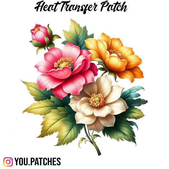 Heat Transfer Flower Bail Patch