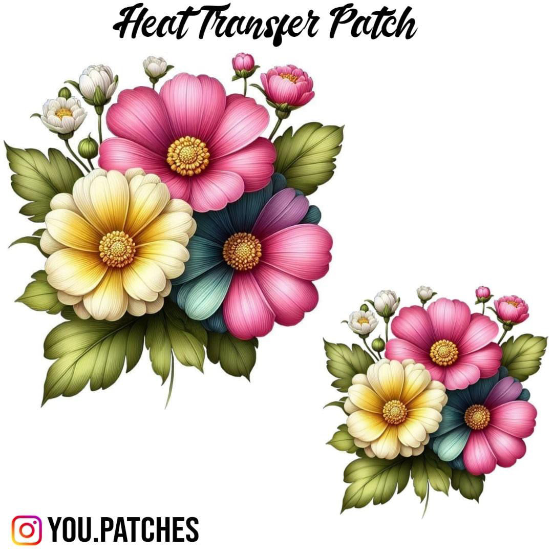 Heat Transfer Flower Bunch (Pack of 2)