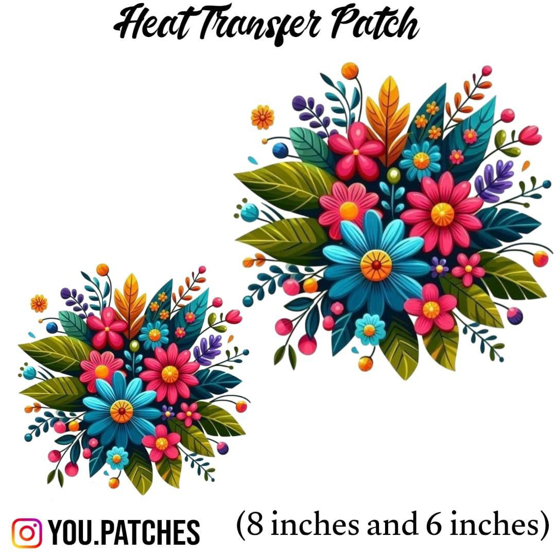 Heat Transfer Flower Bunch (Pack of 2)