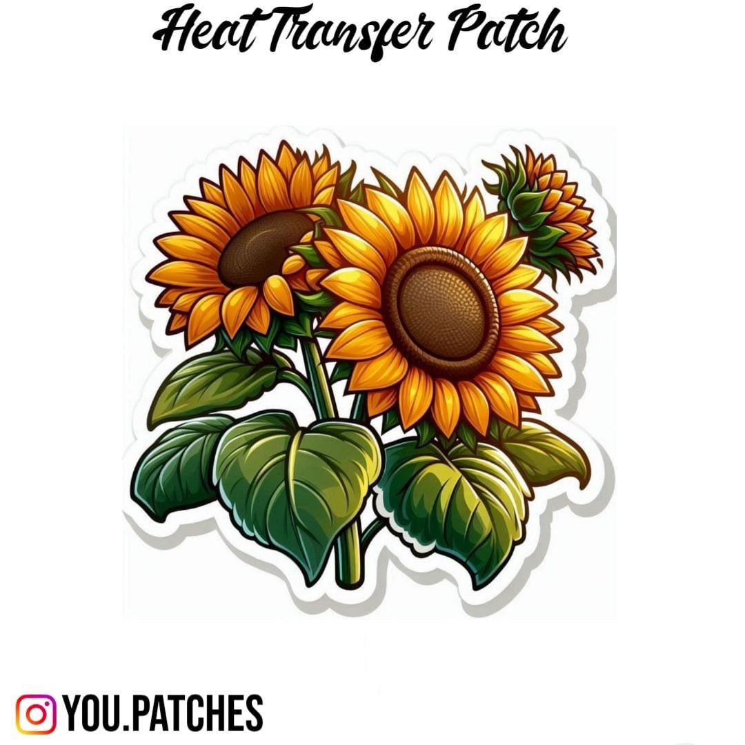 Heat Transfer Sunflower Patch