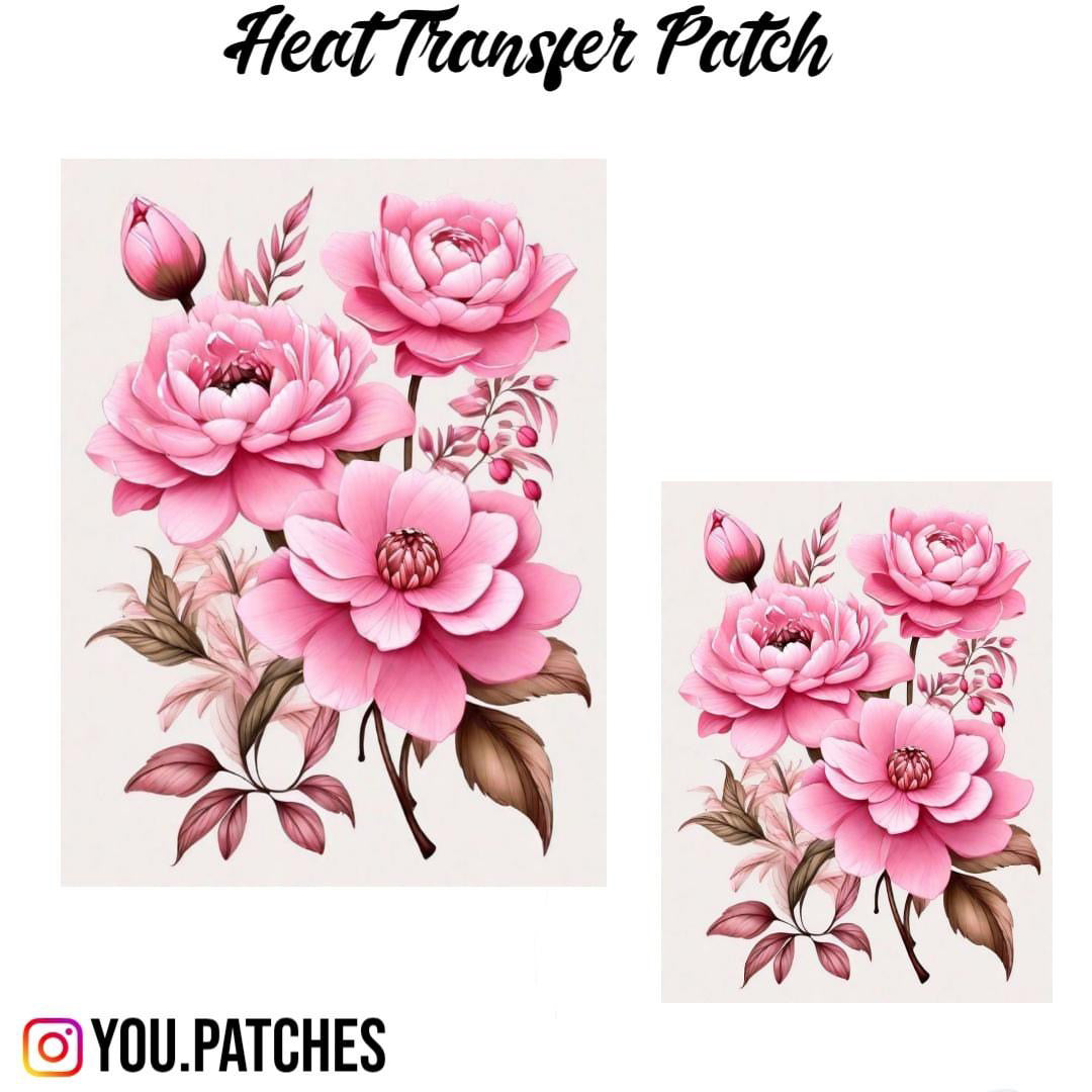 Heat Transfer Flower Bail Patch (Pack of 2)