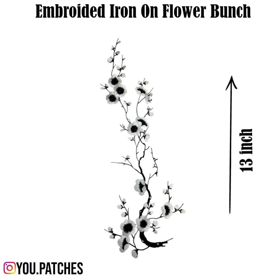 Embroided Iron On Flower Bunch