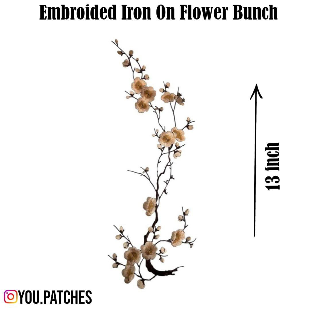 Embroided Iron On Flower Bunch