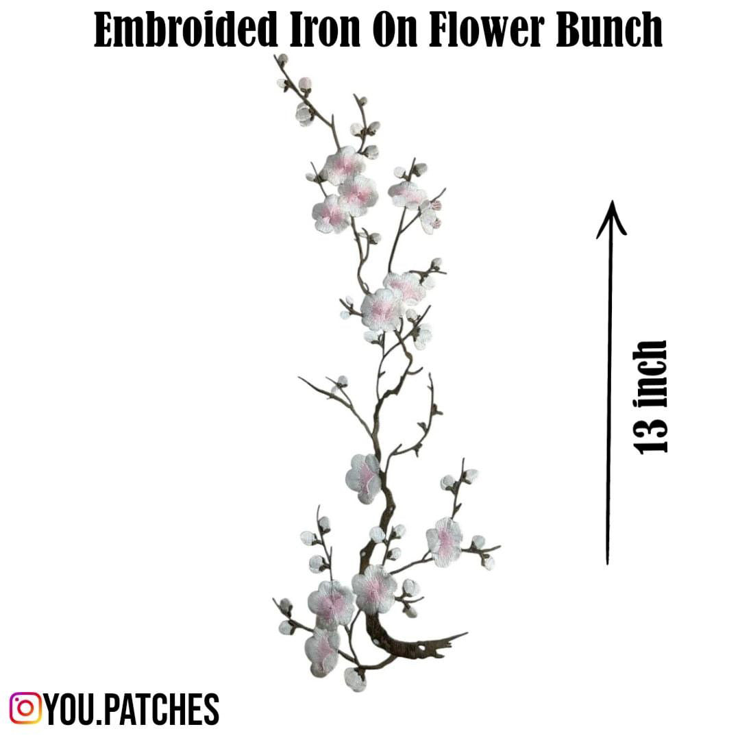 Embroided Iron On Flower Bunch