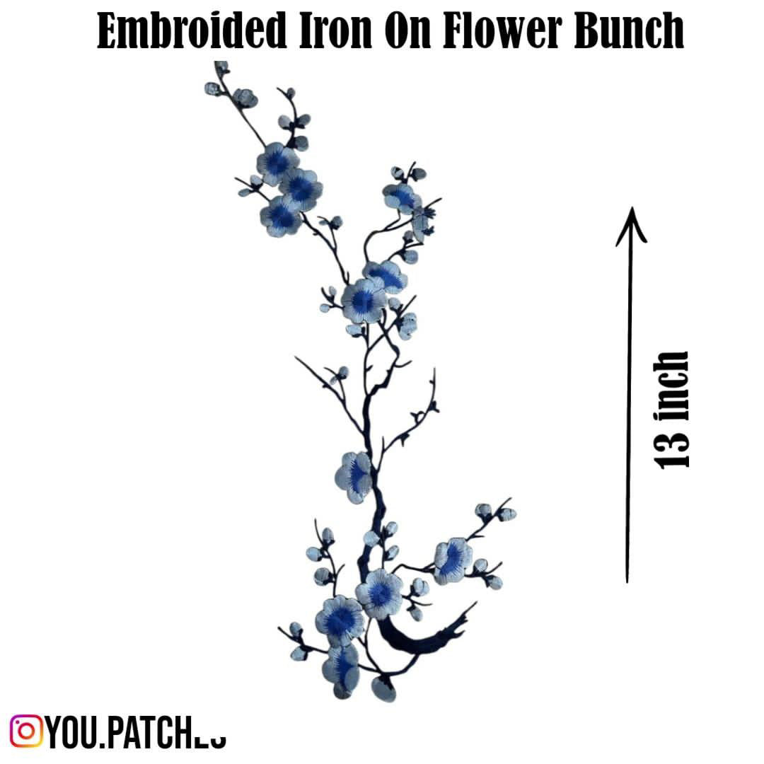Embroided Iron On Flower Bunch