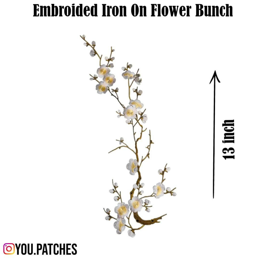 Embroided Iron On Flower Bunch