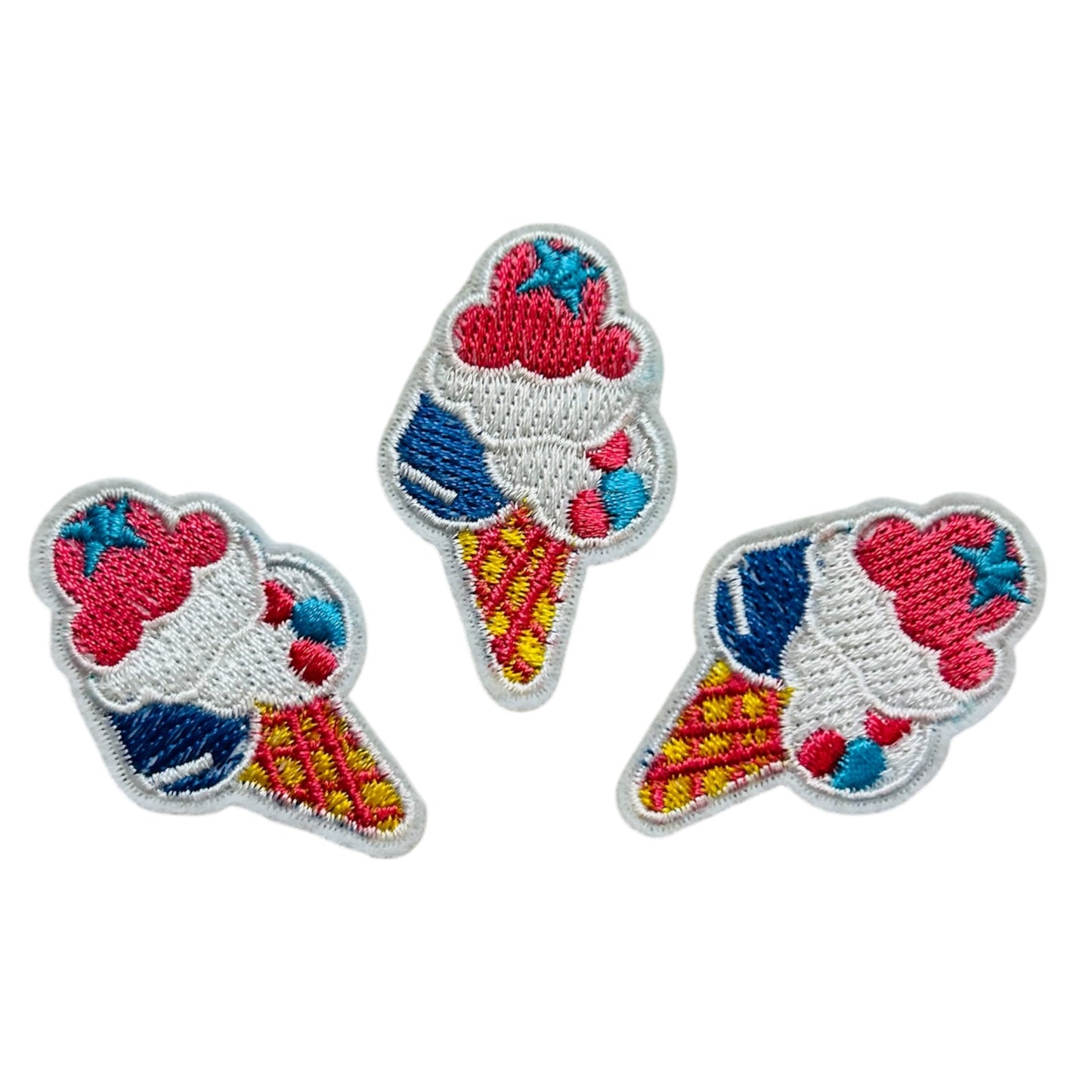 Embroided Ice Cream Patch (Pack of 3)
