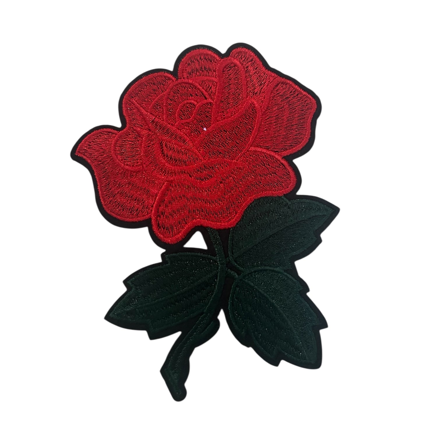 Embroided Iron on Rose Patch