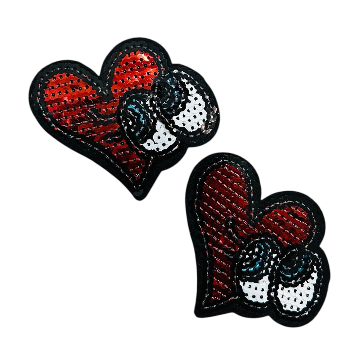 Iron on Sequenced Hearts Patch (Pack of 2)