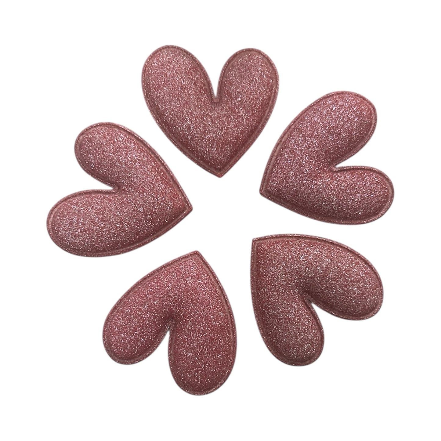 Glittery Padded Hearts (Pack of 6)