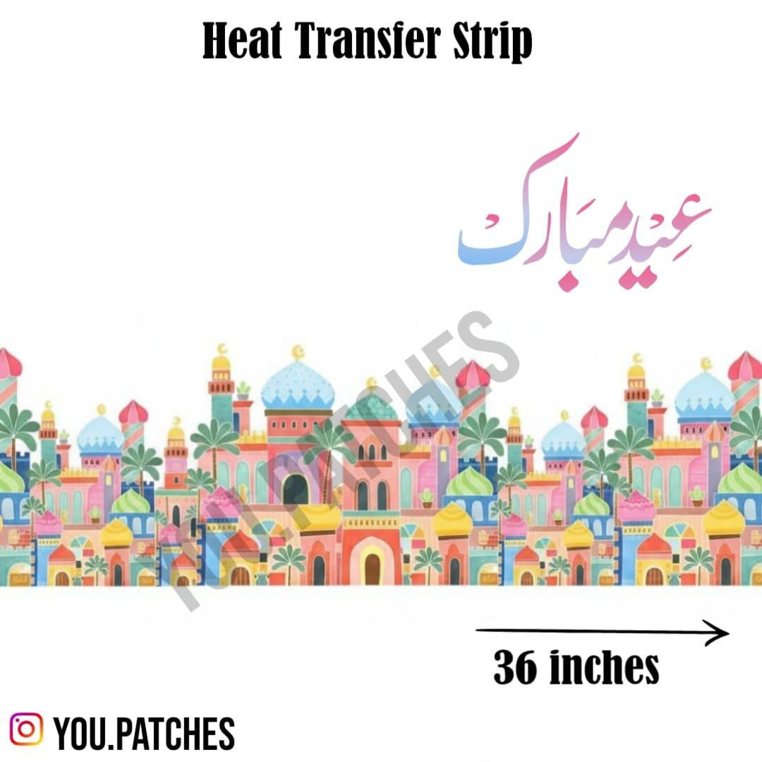 Heat Transfer Eid Mubarak Strip
