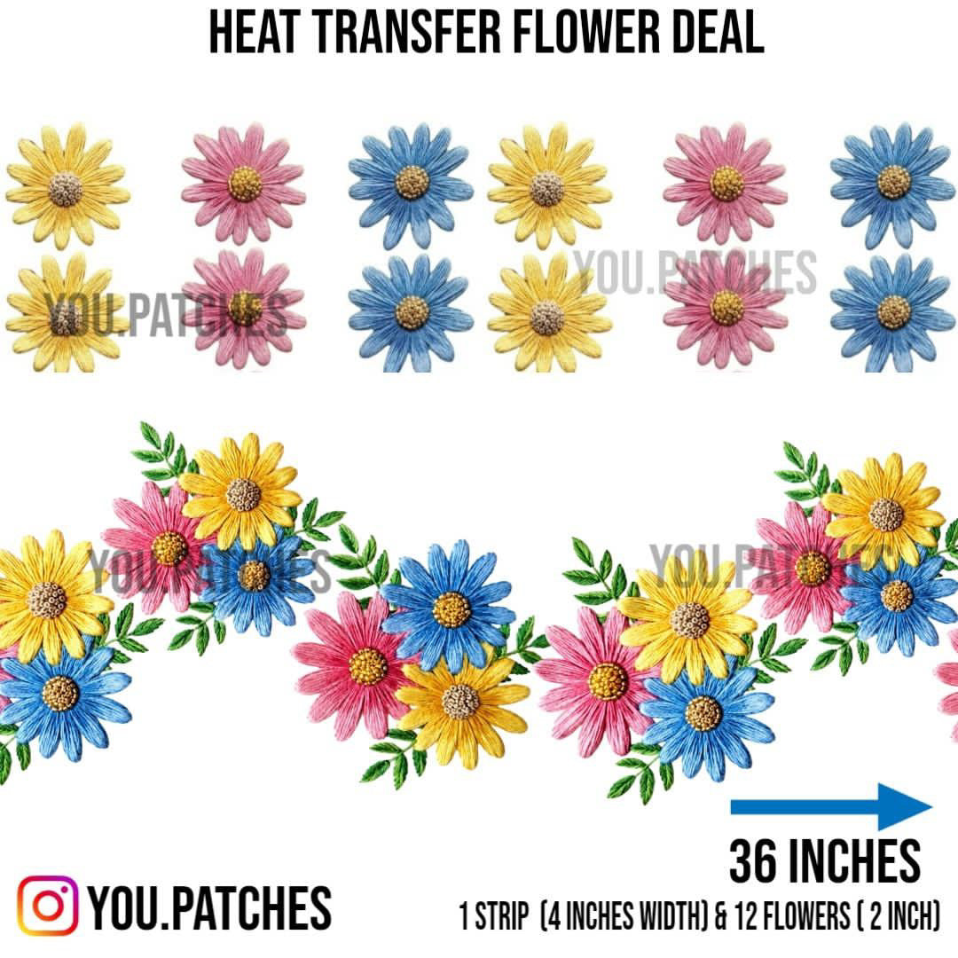 Heat Transfer Flower Deal