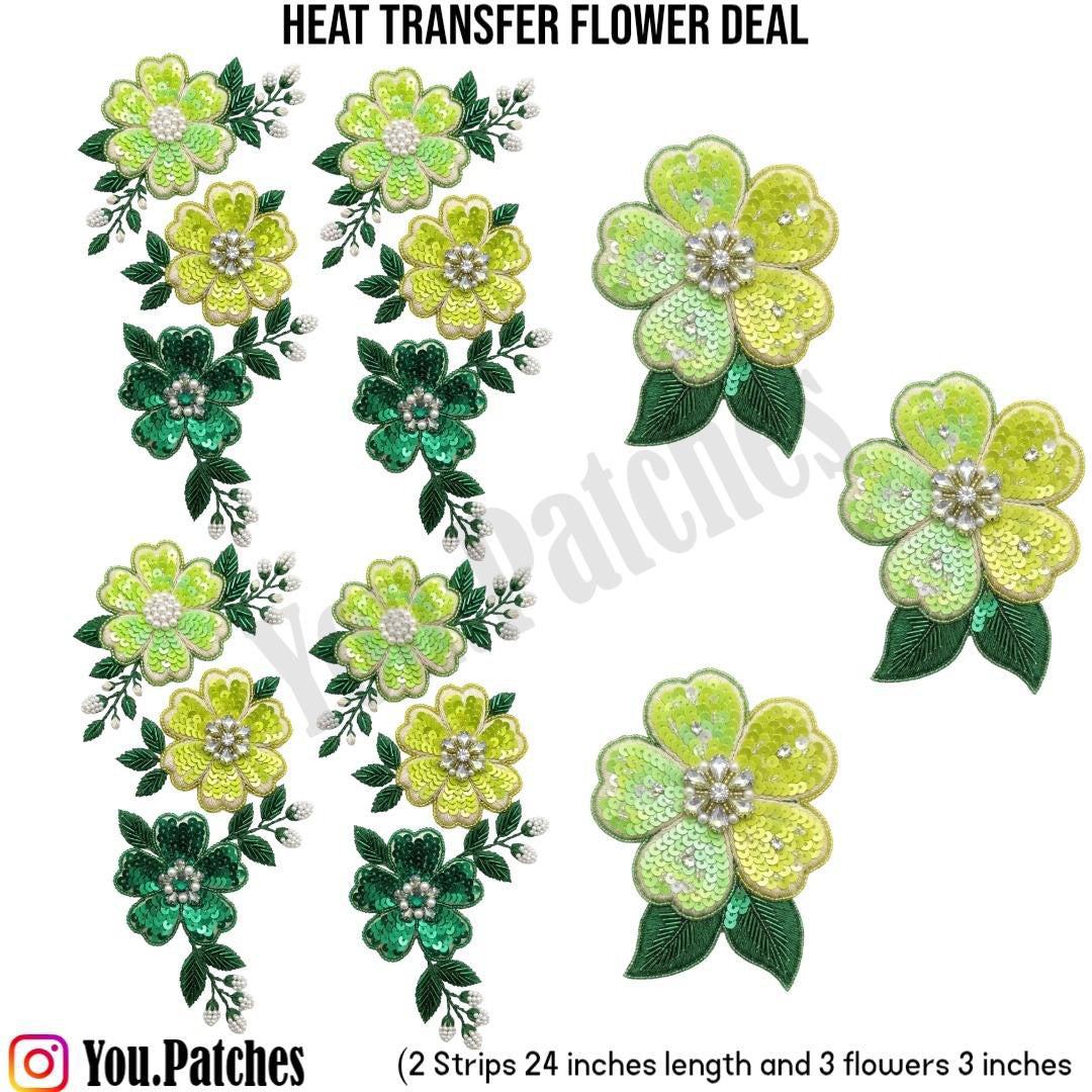 Heat Transfer Flower Deal