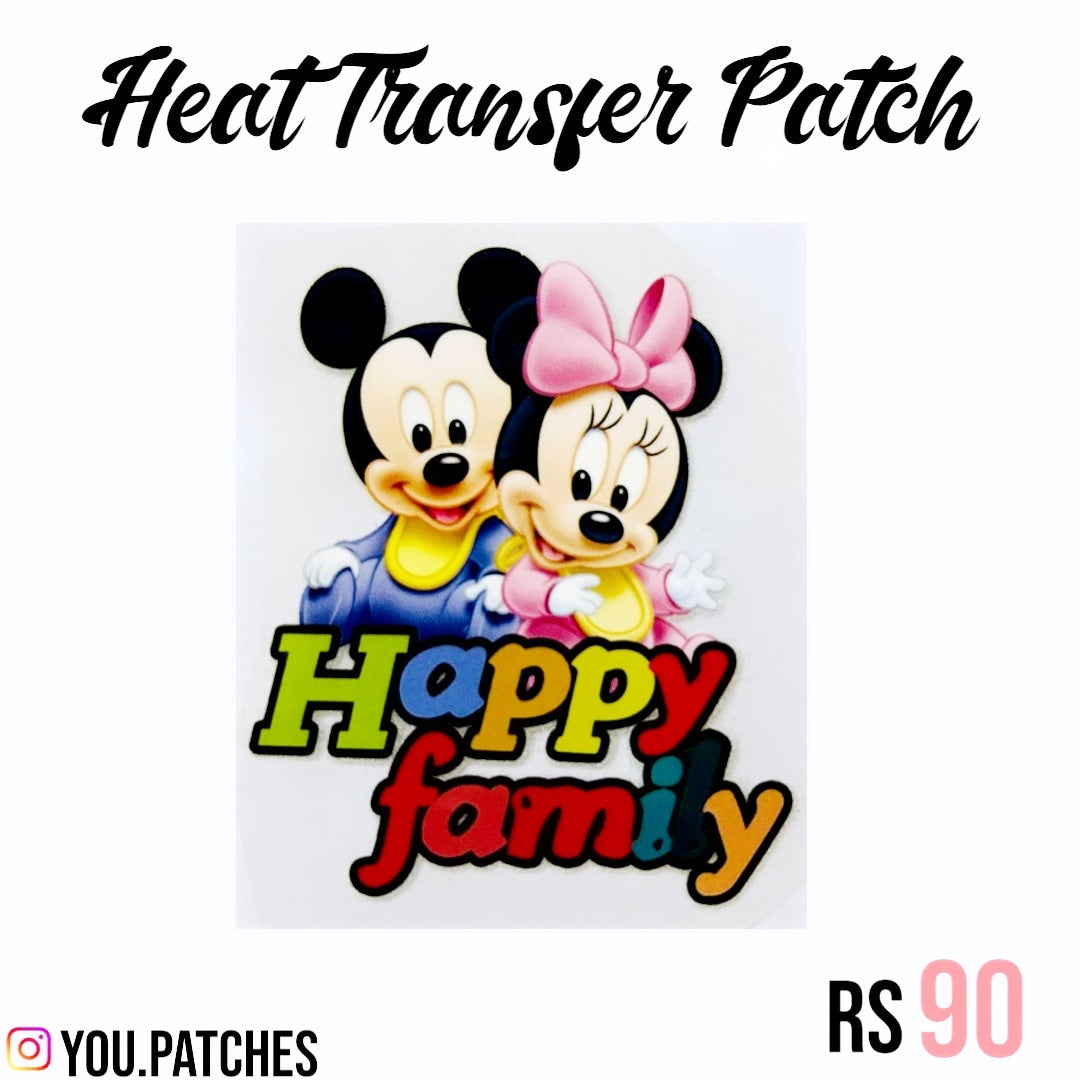 Heat Transfer Happy Family Patch