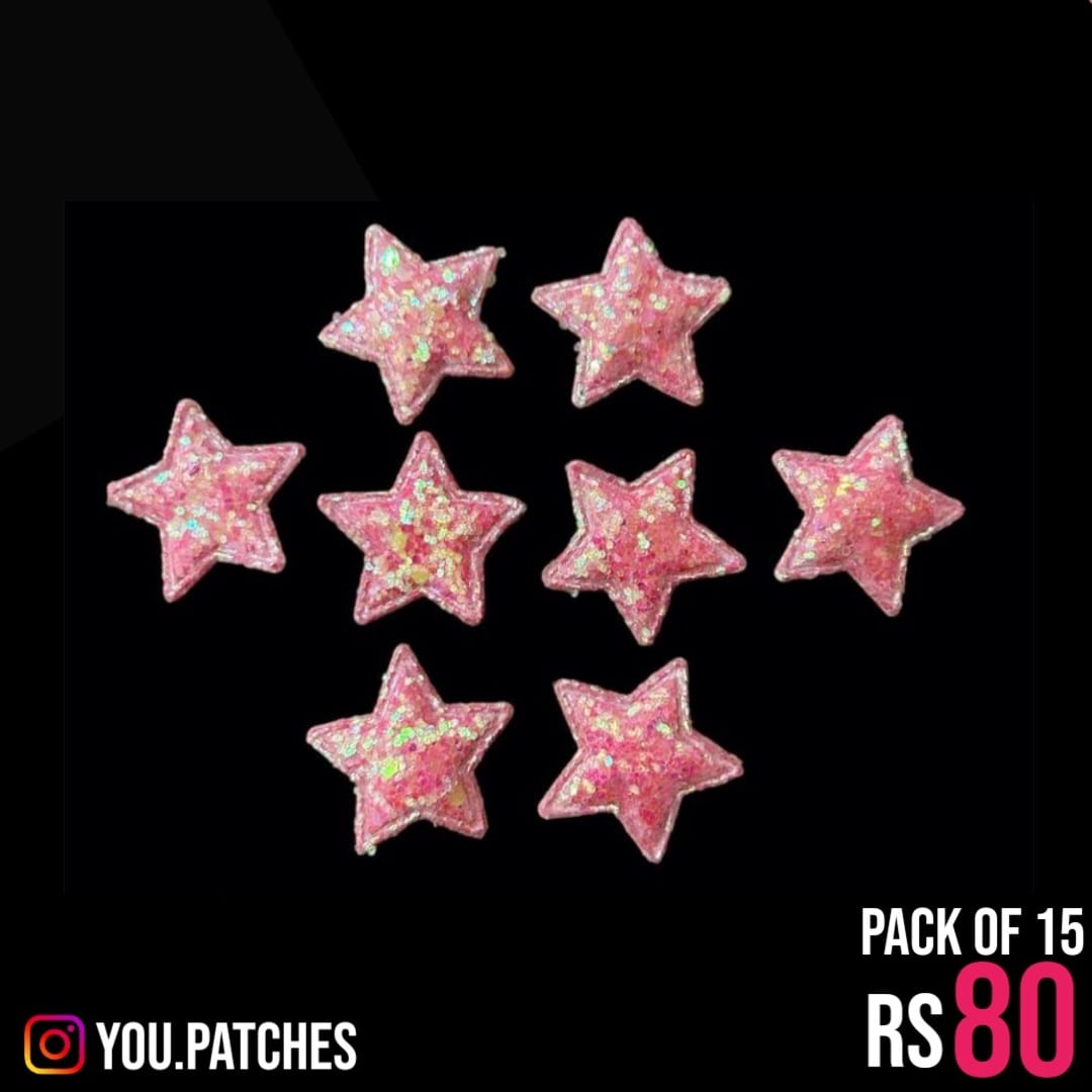 Glittery Stars Patch (Pack of 15)