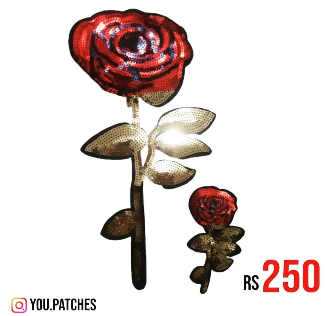 Stick on Sequenced Rose Patch