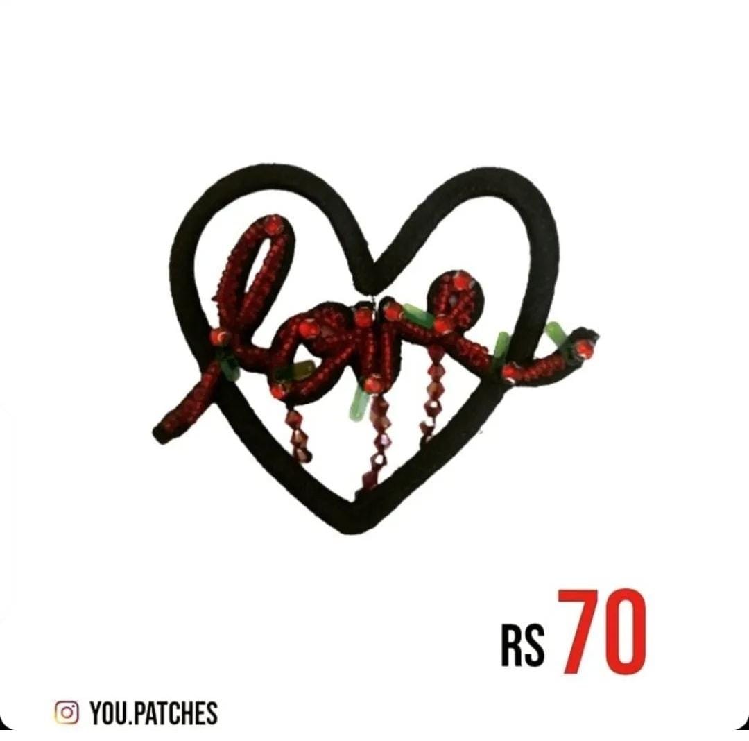 Embellished Heart Patch