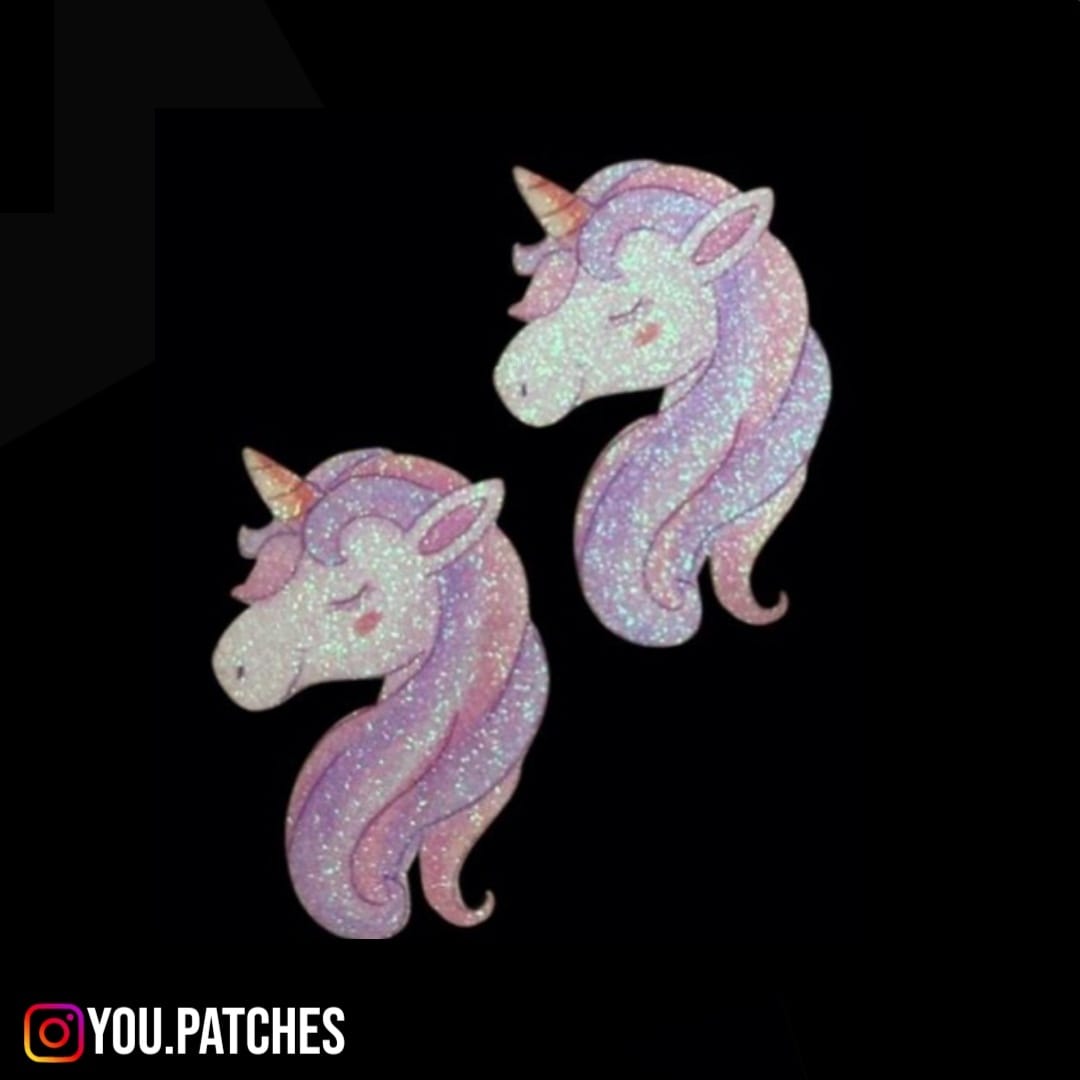 Glittery Unicorn Patch (Pack of 2)
