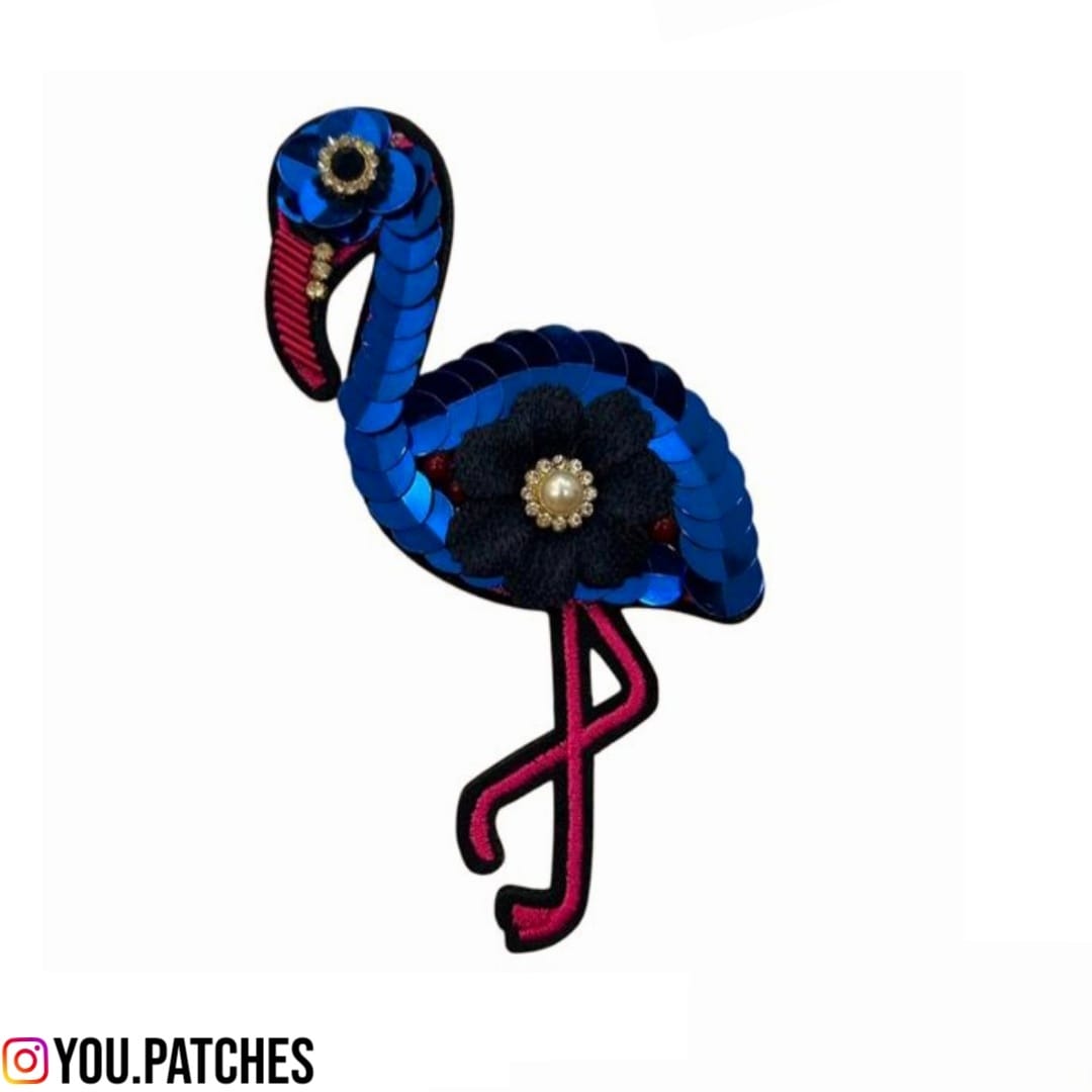 Embellished Flamingo Patch