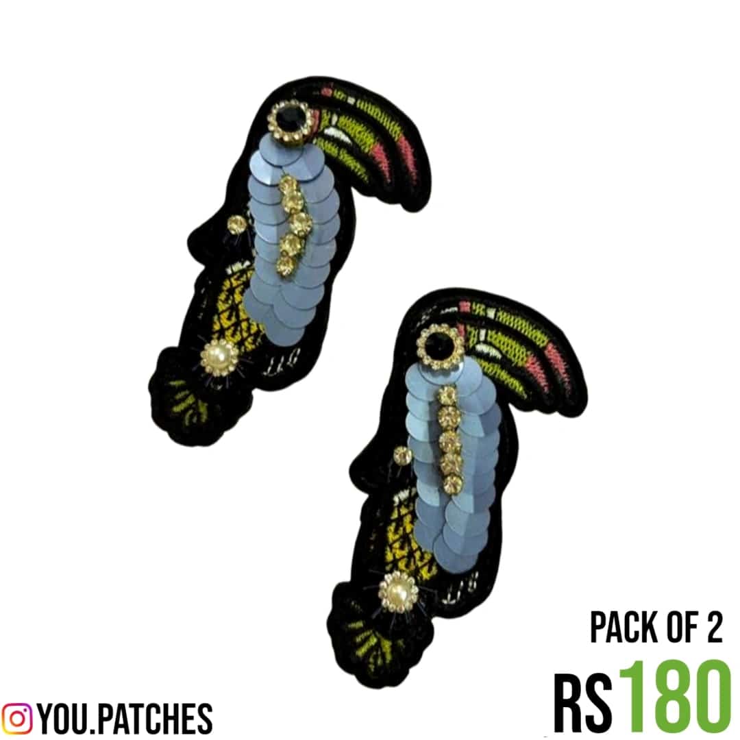 Embellished Bird Patch (Pack of 2)