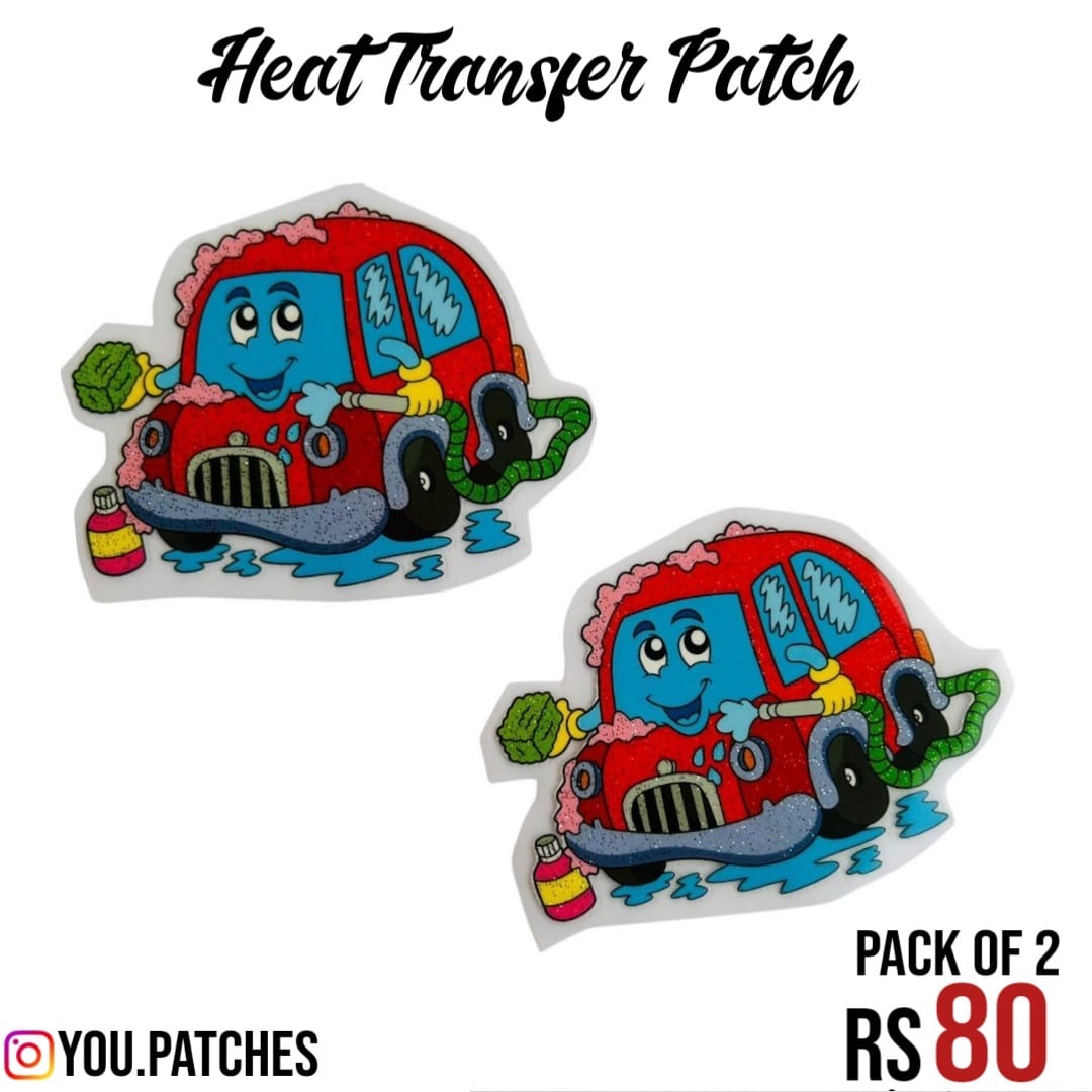 Heat Transfer Cars Patch (Pack of 2)