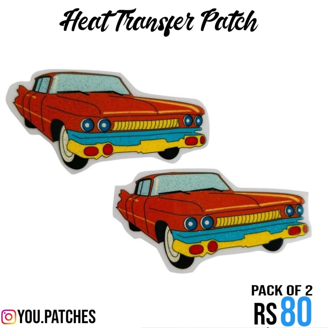 Heat Transfer Cars Patch (Pack of 2)