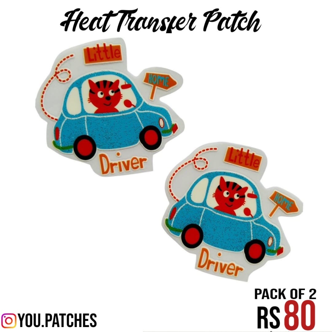 Heat Transfer Cars Patch (Pack of 2)