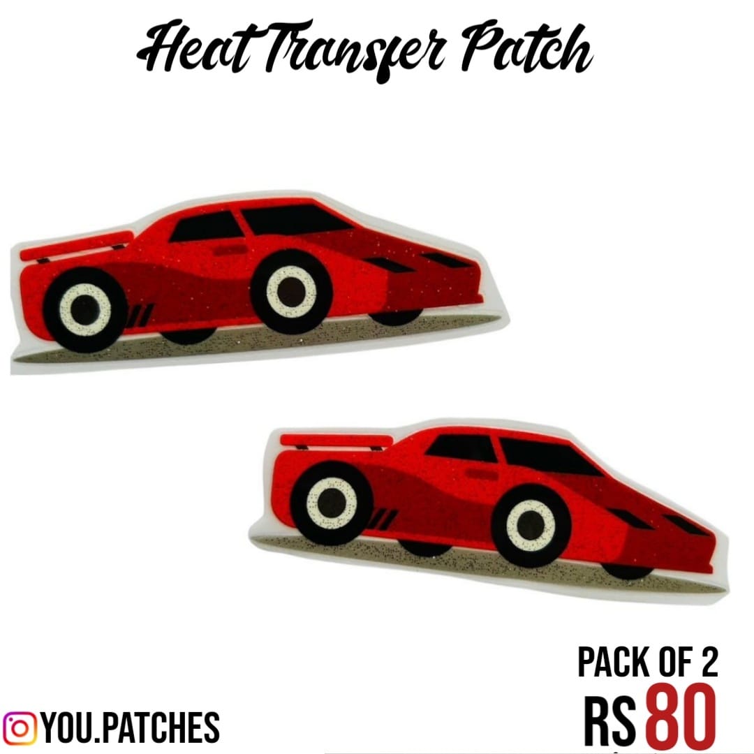 Heat Transfer Cars Patch (Pack of 2)