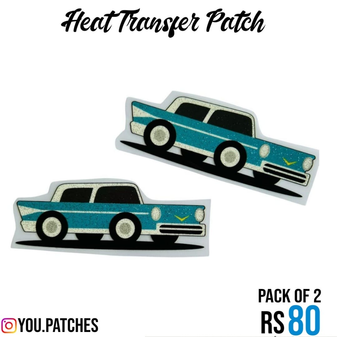 Heat Transfer Cars Patch (Pack of 2)
