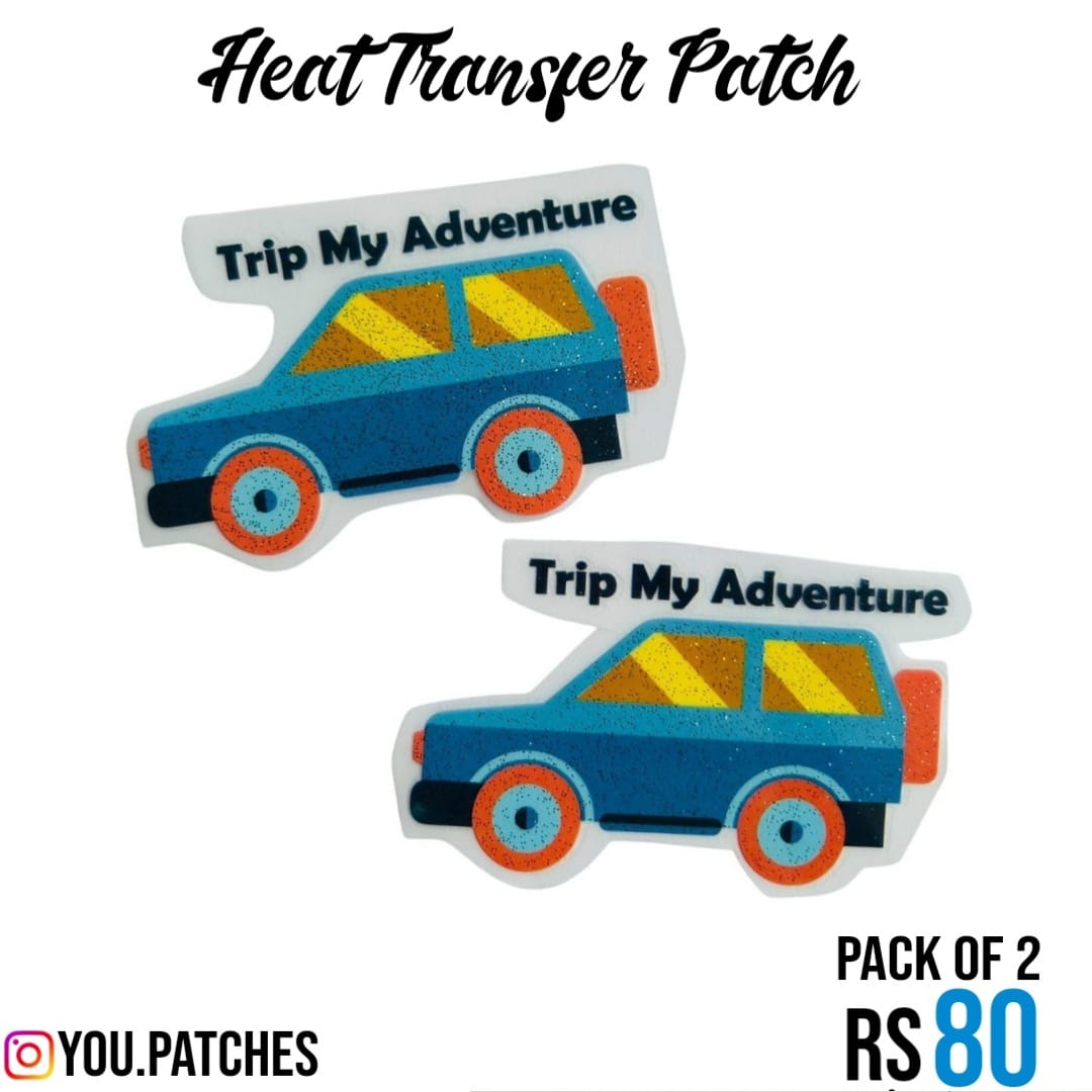 Heat Transfer Cars Patch (Pack of 2)