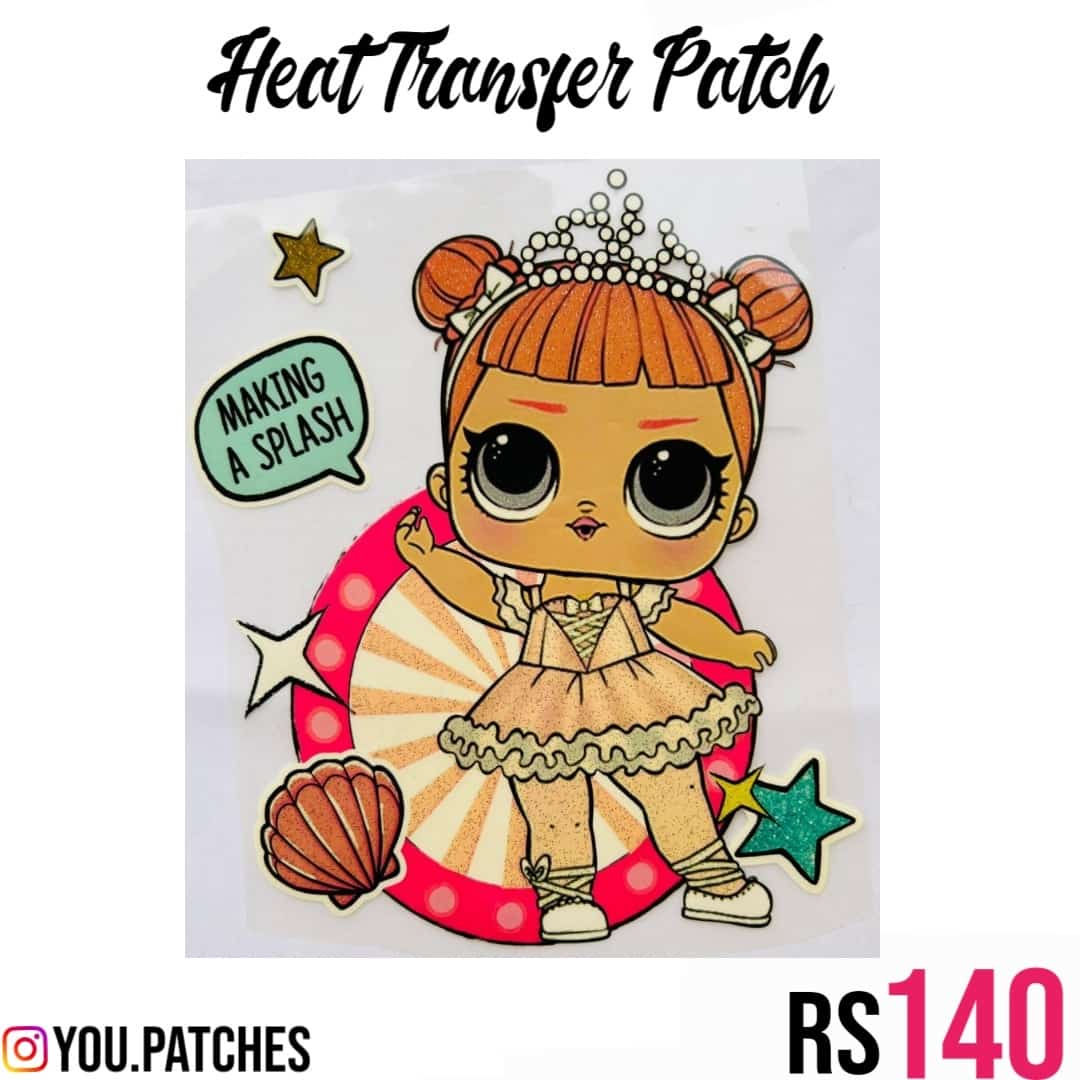 Glittery Heat Transfer Lol Doll Patch