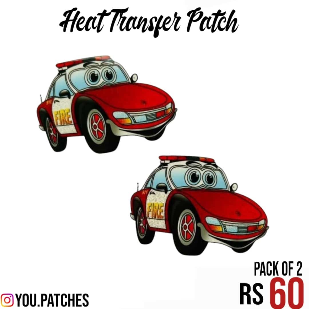 Heat Transfer Cars Patch (Pack of 2)