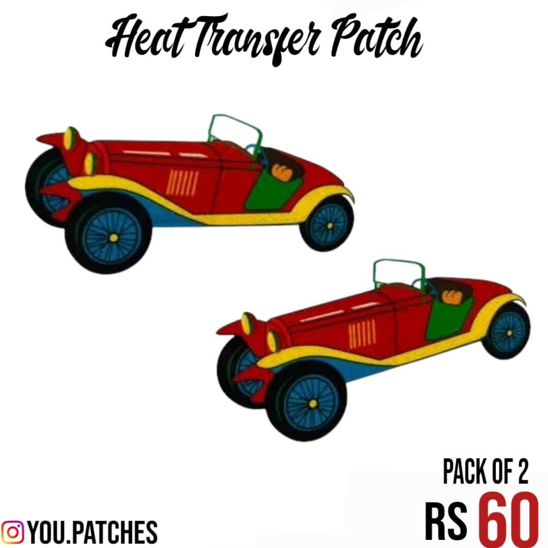 Heat Transfer Cars Patch (Pack of 2)