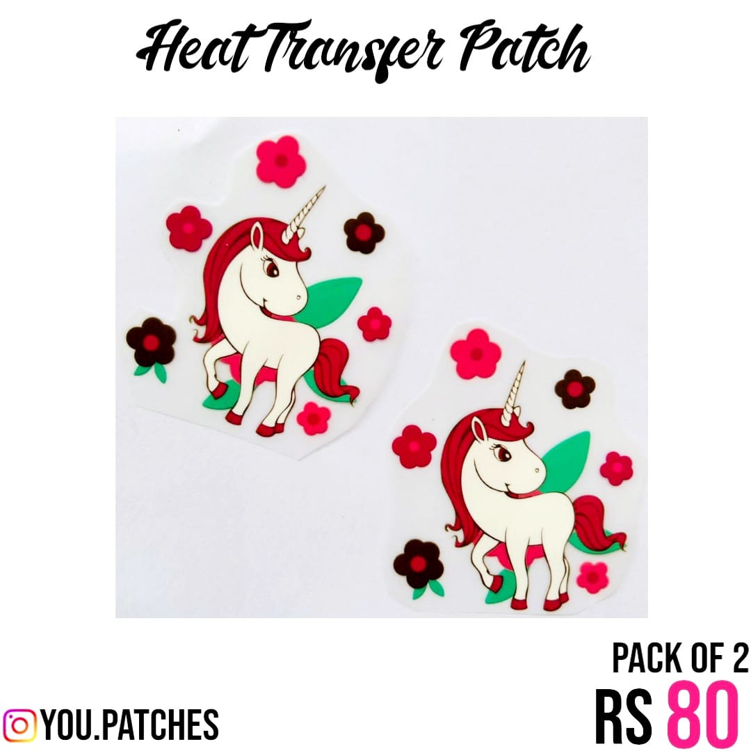 Heat Transfer Unicorn Patch (Pack of 2)