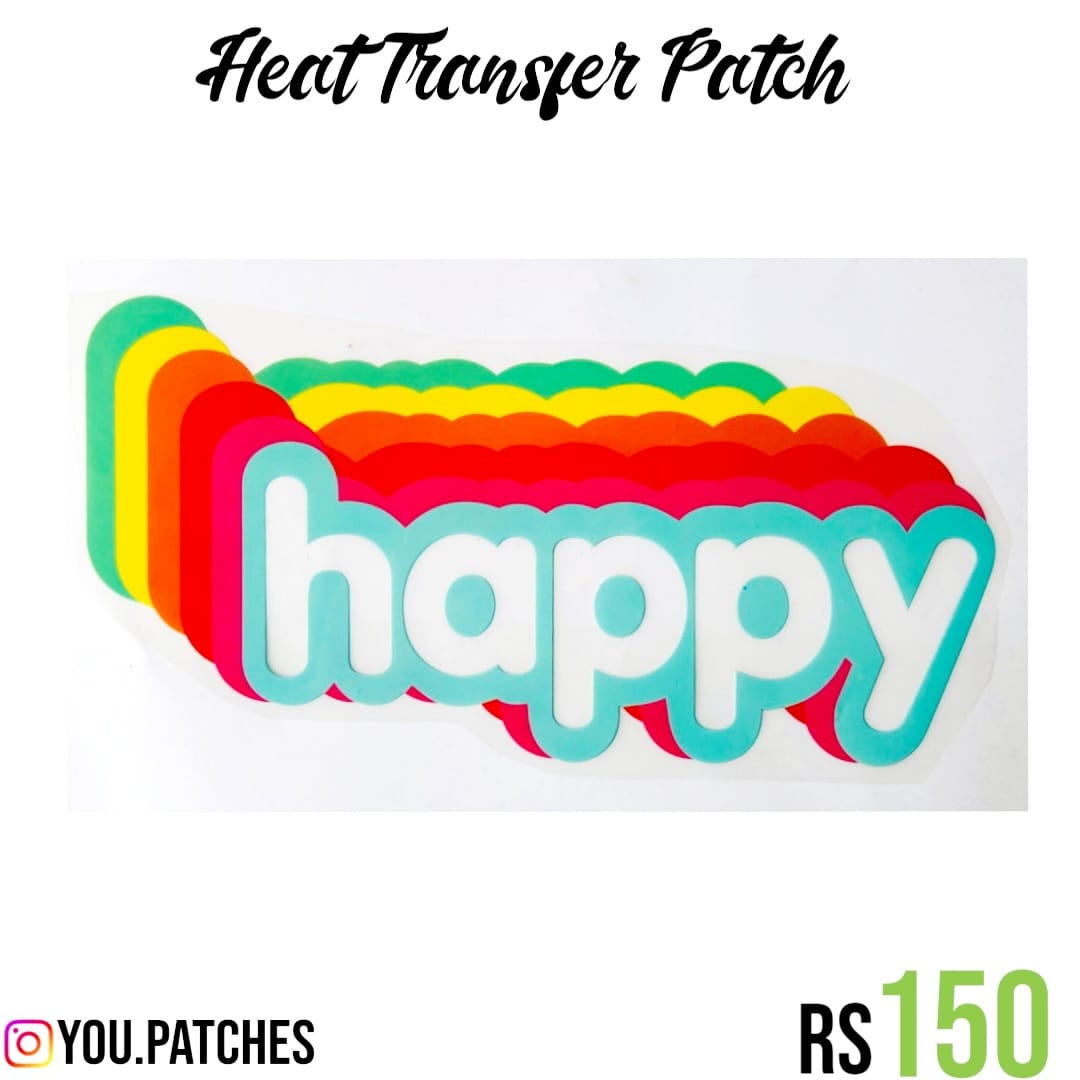 Heat Transfer Happy Patch
