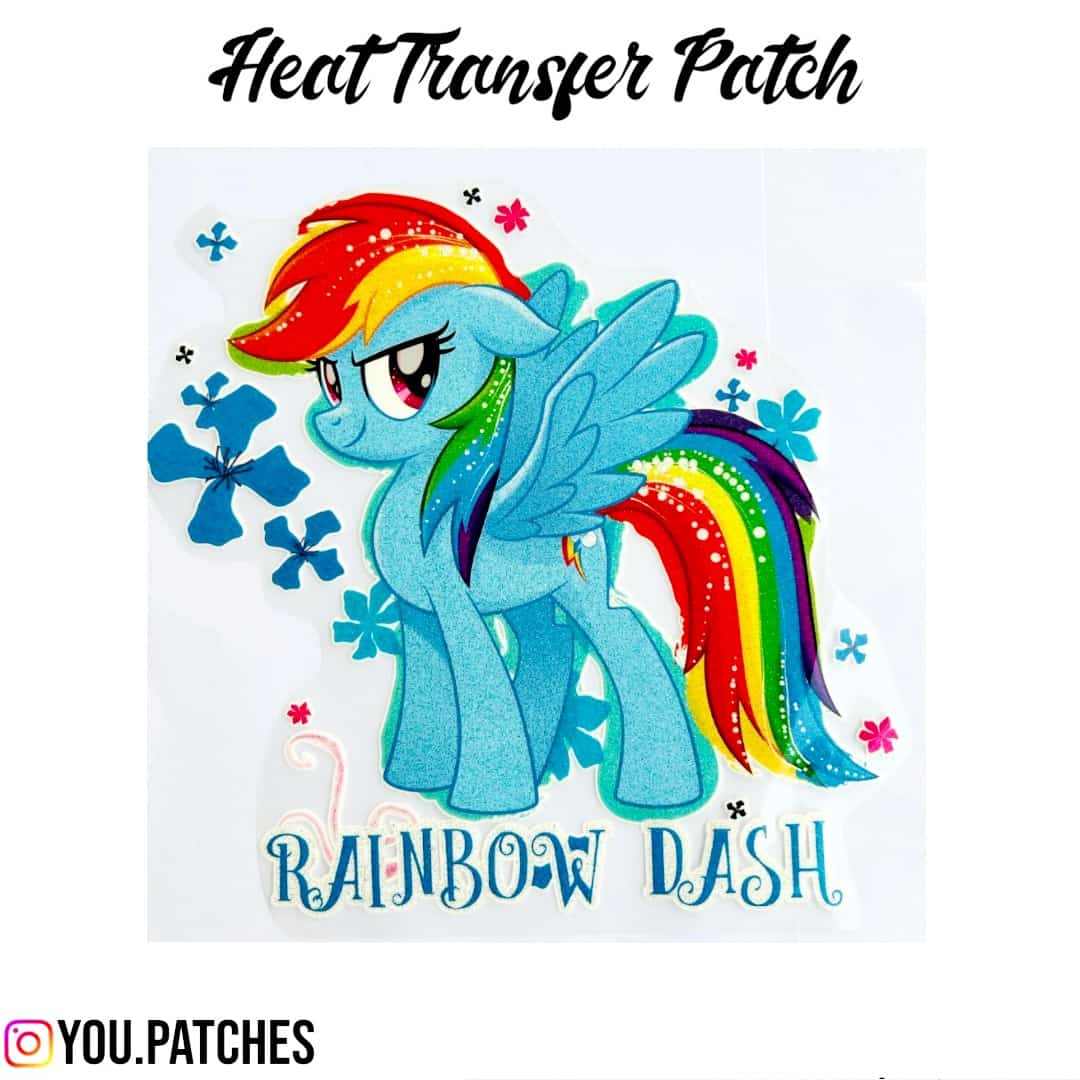 Glittery Heat Transfer Pony Patch
