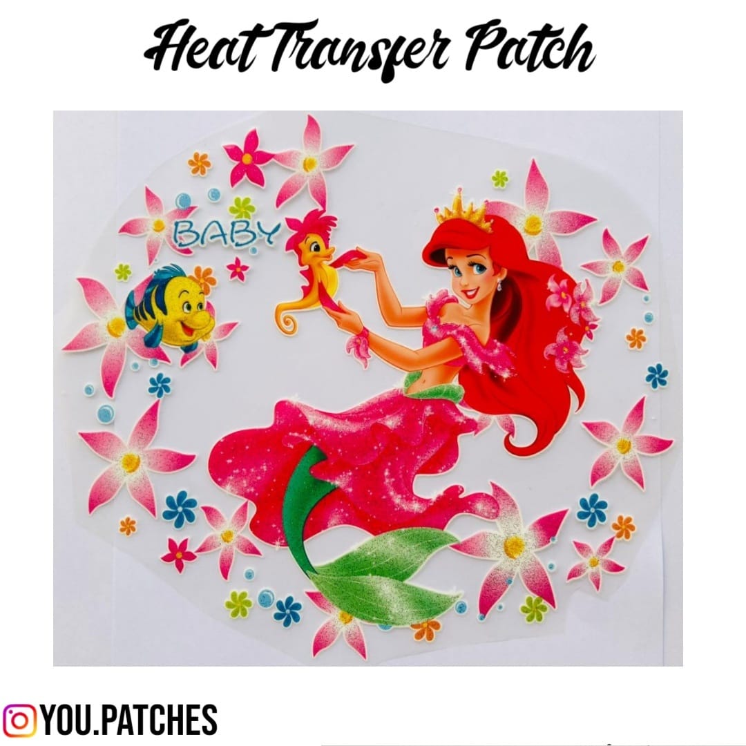 Glittery Heat Transfer Princess Patch