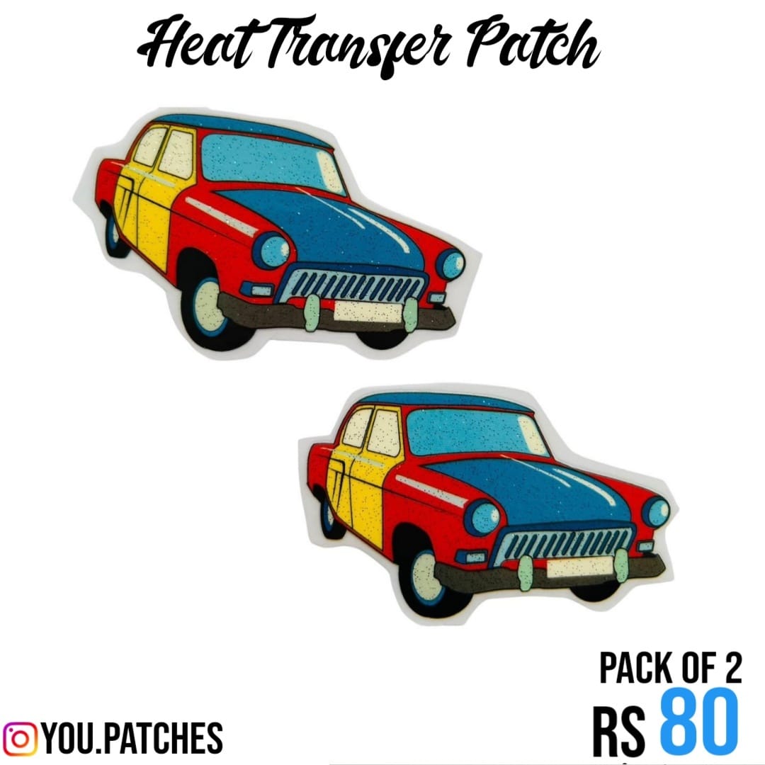Heat Transfer Cars Patch (Pack of 2)