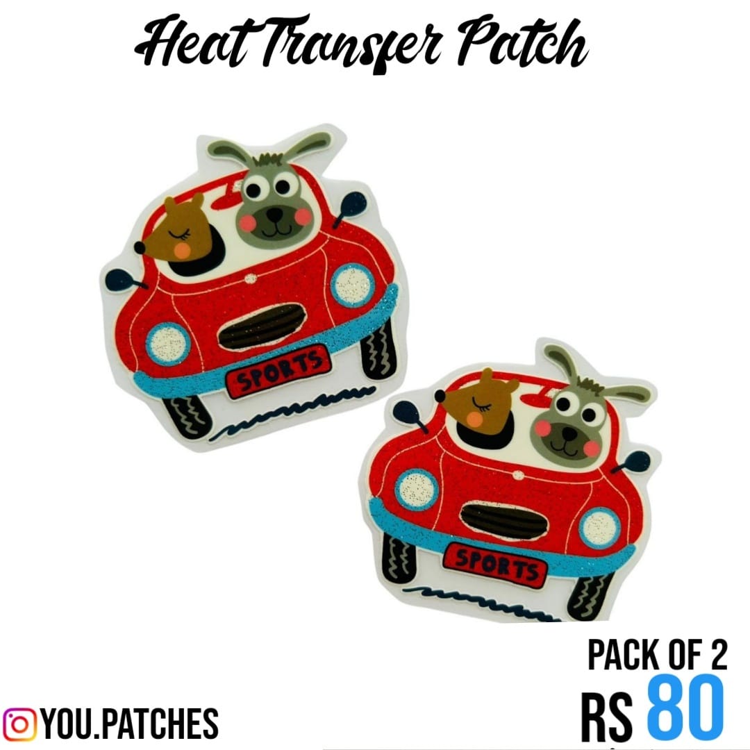 Heat Transfer Cars Patch (Pack of 2)